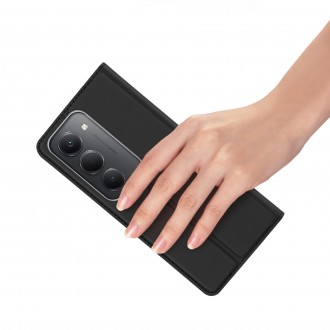 Juodas atverčiamas dėklas "Dux Ducis Skin Pro" telefonui Xiaomi Redmi Note 14 5G
