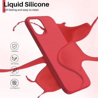 Raudonas dėklas "Liquid Silicone 1.5mm" telefonui iPhone 13 mini