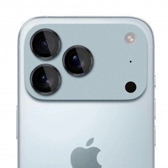 Apsauginis stikliukas kamerai "3mk Lens Pro" telefonui  Apple iPhone 17 Pro / 17 Pro Max juodas