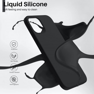 Juodas dėklas "Liquid Silicone 1.5mm" telefonui Samsung Galaxy A24 4G / A24 5G