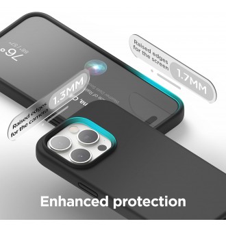 Juodas dėklas "Mag Silicone Case" telefonui Apple iPhone 14 