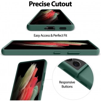 Žalias dėklas "Mercury Silicone Case" telefonui Samsung Galaxy A175 A17 4G / A176 A17 5G / A185 A18 4G / A186 A18 5G