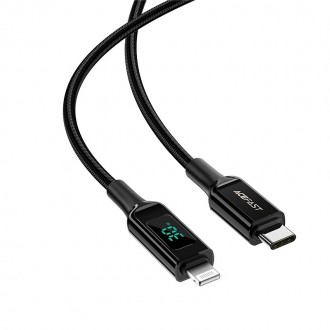 USB kabelis Acefast C6-01 MFi PD30W USB-C to Lightning 1.2m juodas