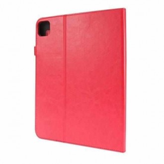 Raudonas atverčiamas dėklas "Folding Leather" planšetei Lenovo Tab M10 5G 10.6
