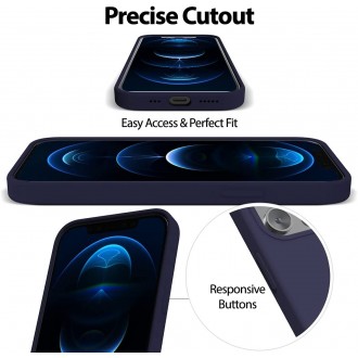 Tamsiai mėlynas dėklas "Mercury Silicone Case" telefonui iPhone 15 Pro Max