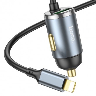 Automobilinis įkroviklis Hoco NZ7 PD20W+QC3.0 Lightning / USB-A