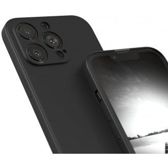Juodos spalvos dėklas "Liquid Silicone 1.5mm" telefonui Apple iPhone 16e