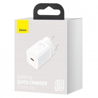 Pakrovėjas - Įkroviklis Baseus Super Si 25W baltas CCSP020102