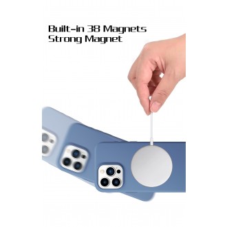Mėlynas dėklas "HDD Silicone MagSafe Case" telefonui Apple iPhone 12 / 12 Pro