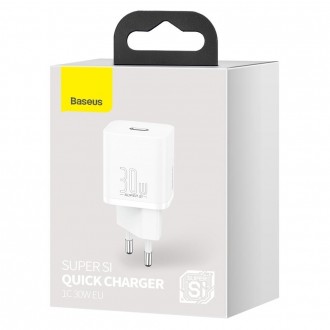 Pakrovėjas - Įkroviklis Baseus Super Si 30W baltas CCSUP-J02