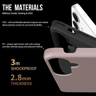 Rožinis dėklas "Perfectionists Triangle Case" telefonui Samsung Galaxy S22 Ultra 5G