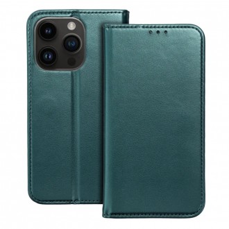 Tamsiai žalios spalvos atverčiamas dėklas "Smart Magnetic" telefonui Samsung A34 5G