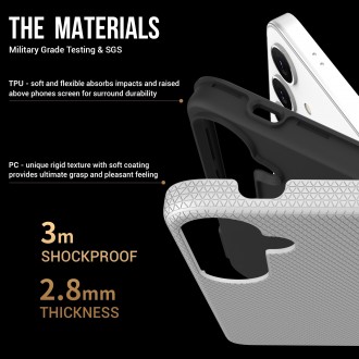 Sidabro spalvos dėklas "Perfectionists Triangle Case" telefonui Samsung Galaxy S911 S23 5G