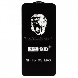 Apsauginis grūdintas stiklas juodais kraštais "9D Gorilla" telefonui Apple iPhone XS Max / 11 Pro Max