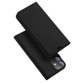 Juodas atverčiamas dėklas Apple iPhone 12 mini telefonui "Dux Ducis Skin"