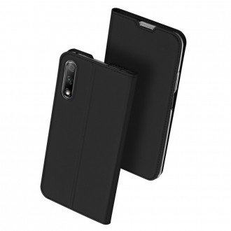 Juodas atverčiamas dėklas Huawei P Smart Pro 2019 / Y9s telefonui "Dux Ducis Skin"