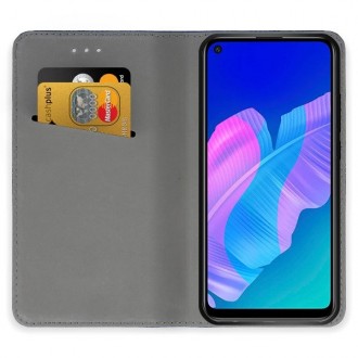 Juodas atverčiamas dėklas "Smart Magnet" telefonui Huawei P40 Lite E
