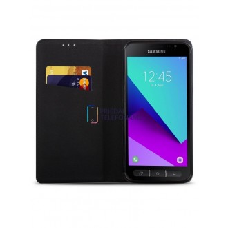 Juodas atverčiamas dėklas "Smart Magnet" telefonui Samsung Galaxy Xcover 4 / 4s 
