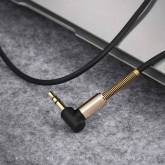 Juodas audio adapteris Hoco UPA02 AUX 3,5mm į 3,5mm