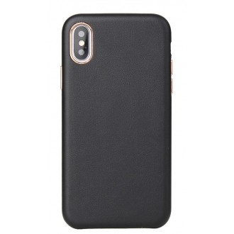 Juodas dėklas "Leather Case" Apple Iphone 12 Pro Max telefonui