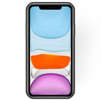 Juodas matinis silikoninis TPU dėklas telefonui Apple iPhone 11 