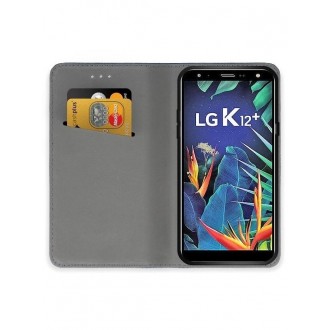 Juodos spalvos atverčiamas dėklas "Smart Magnet" telefonui LG K40 