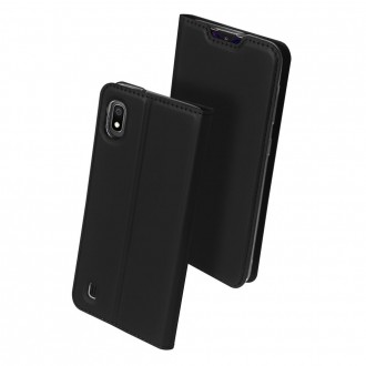 Juodos spalvos atverčiamas dėklas Samsung A105 A10 telefonui "Dux Ducis Skin"