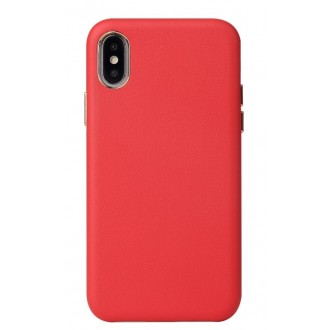 Raudonas dėklas "Leather Case" Apple Iphone 12 Pro Max telefonui