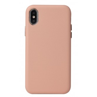 Rožinis dėklas "Leather Case" Apple Iphone 12 / 12 Pro telefonui