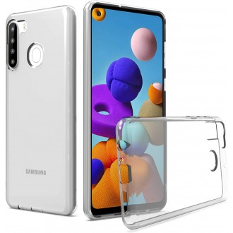 Skaidrus silikoninis dėklas Mercury Goospery "Jelly Clear" telefonui Samsung Galaxy A21
