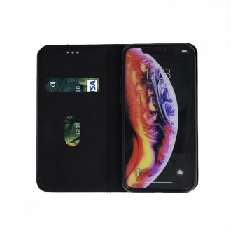 Juodos spalvos atverčiamas dėklas "Smart Senso" telefonui Samsung A22 4G