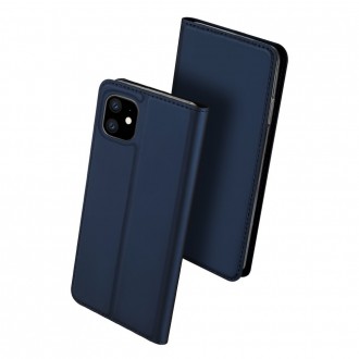 Tamsiai mėlynas atverčiamas dėklas Dux Ducis "Skin" telefonui Apple iPhone 11 
