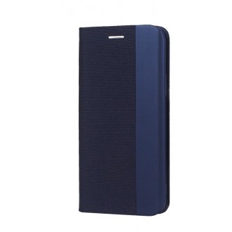 Tamsiai mėlynas atverčiamas dėklas "Smart Senso" telefonui Apple iPhone 12 / 12 Pro 