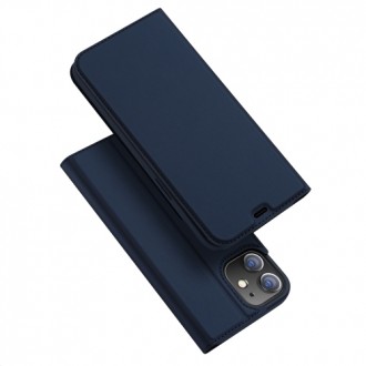 Tamsiai mėlynas atverčiamas dėklas Apple iPhone 12 mini telefonui "Dux Ducis Skin"