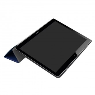 Tamsiai mėlynas atverčiamas "Smart Leather" dėklas Huawei MediaPad T3 10.0 
