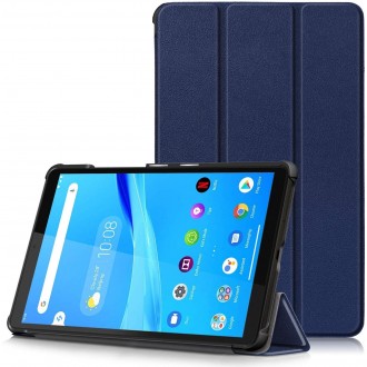 Tamsiai mėlynas atverčiamas dėklas "Smart Leather" planšetei Lenovo Tab M10 Plus 3rd Gen TB125FU / TB128FU / TB128XU 10.6