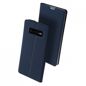 Tamsiai mėlynas atverčiamas dėklas Samsung Galaxy G973 S10 telefonui "Dux Ducis Skin"