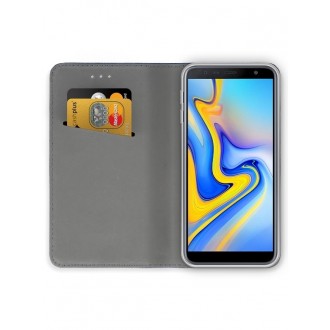 Tamsiai mėlynas atverčiamas dėklas Samsung Galaxy J610 J6 Plus 2018 telefonui "Smart Magnet"