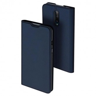 Tamsiai mėlynas spalvos atverčiamas dėklas Oneplus 8 telefonui "Dux Ducis Skin"
