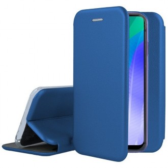 Tamsiai mėlynos spalvos atverčiamas dėklas Huawei Y6P telefonui "Book Elegance"