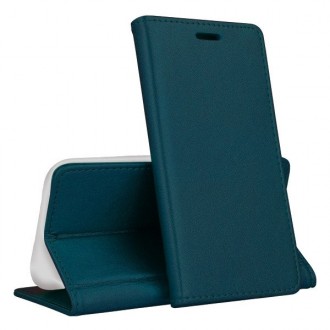 Tamsiai žalias spalvos atverčiamas dėklas "Magnetic book" telefonui Huawei P40 Lite E 