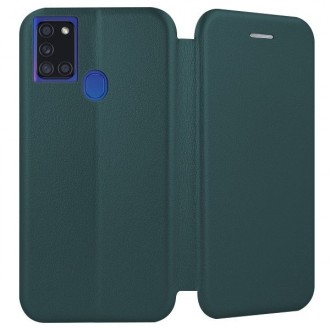 Tamsiai žalias atverčiamas dėklas "Book Elegance" telefonui Samsung S22 Plus 5G 