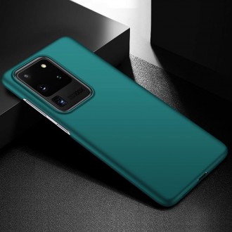 Tamsiai žalias silikoninis dėklas Samsung Galaxy S20 Ultra telefonui "Rubber TPU"