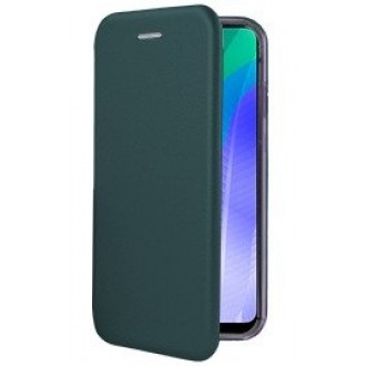 Tamsiai žalios spalvos atverčiamas dėklas Huawei Y6P telefonui "Book Elegance"