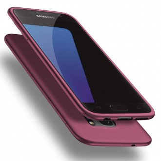 Vyno-raudonos spalvos dėklas X-Level "Guardian" telefonui Samsung Galaxy S7 (G930)