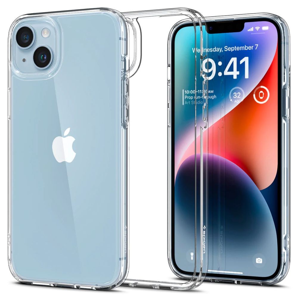 Itin tvirtas skaidrus dėklas "Spigen Ultra Hybrid Crystal Clear" telefonui iPhone 14 Plus