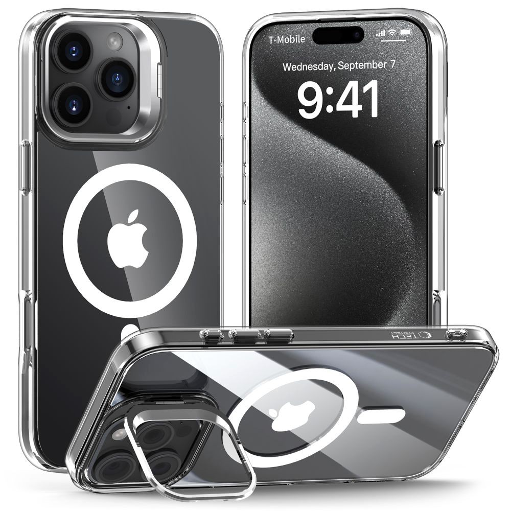 Skaidrus dėklas/stovas "Tech-Protect Magstand Magsafe" telefonui Apple iPhone 16 Pro Max
