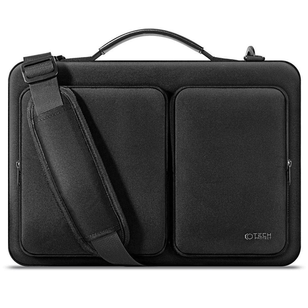 Juodas nešiojamo kompiuterio krepšys "Tech-Protect Defender Bag Laptop 15-16"