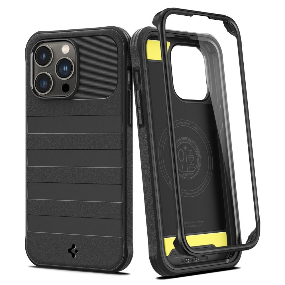 Dviejų dalių tvirtas dėklas "Spigen Geo Armor 360 Mag Magsafe" telefonui Apple iPhone 14 Pro