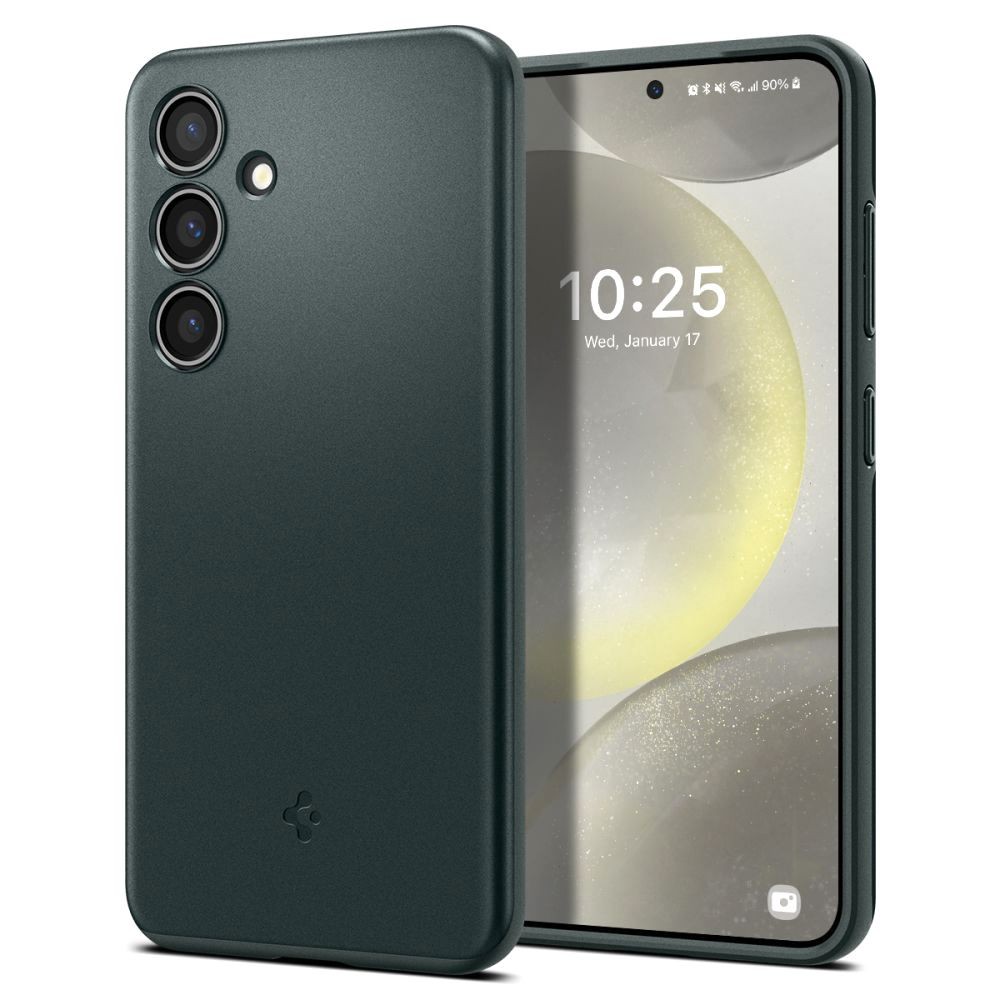 Tamsiai žalias dėklas "Spigen Thin Fit" telefonui Samsung Galaxy S24